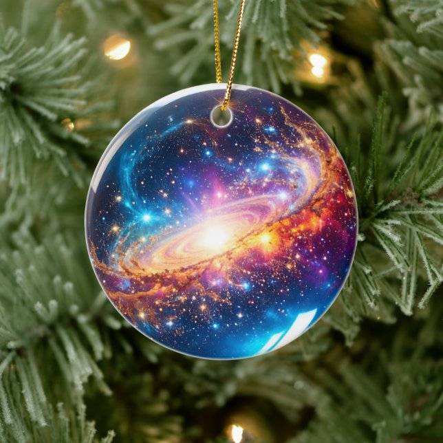 Crystal Ball - Ich sehe ein kosmisches Ereignis in Keramik Ornament (Baum)