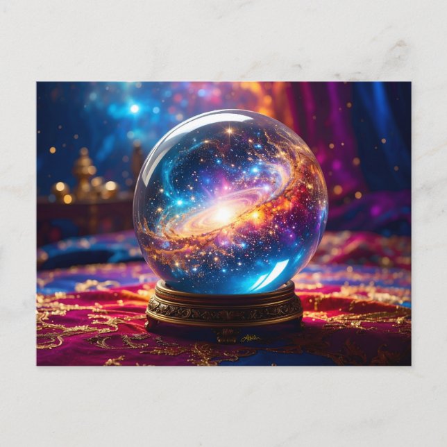 Crystal Ball - Ich sehe ein kosmisches Ereignis in Postkarte (Vorderseite)