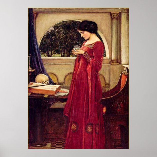 Crystal Ball John Waterhouse Pre Raphaelite Poster (Vorne)