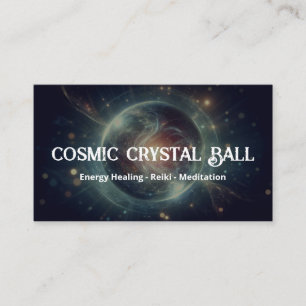 Crystal Ball Psychic Medium Tarot Reader Black Visitenkarte