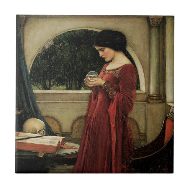 Crystal Ball von John William Waterhouse Fliese (Vorderseite)