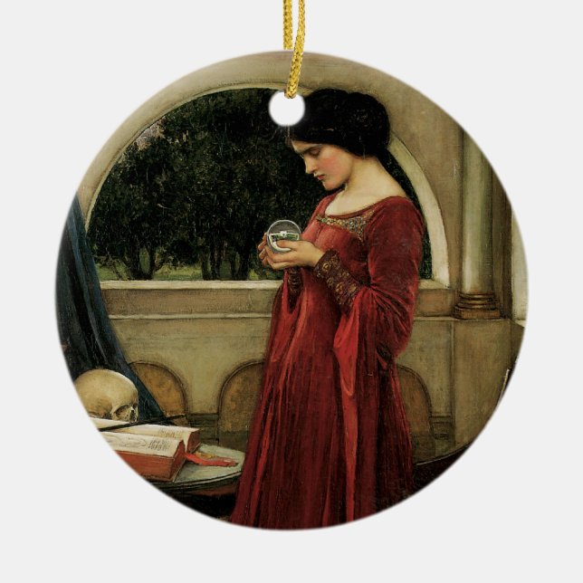 Crystal Ball von John William Waterhouse Keramik Ornament (Vorne)