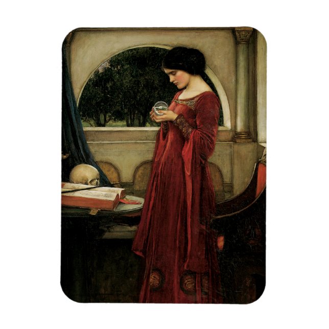 Crystal Ball von John William Waterhouse Magnet (Vertikal)
