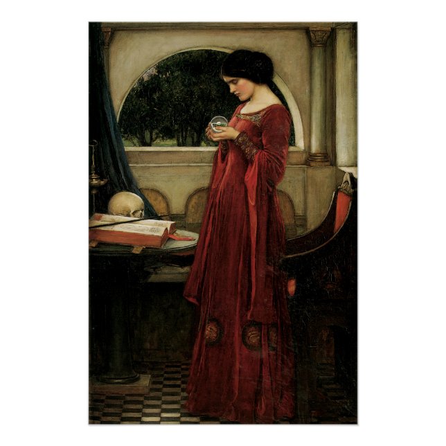 Crystal Ball von John William Waterhouse Poster (Vorderseite)