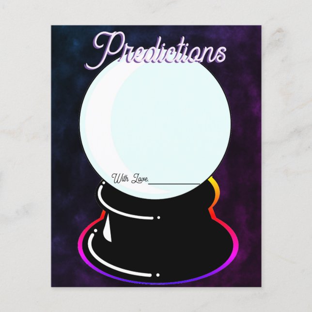 Crystal-Ball-Vorhersage Zeichne Spiel (Vorderseite)