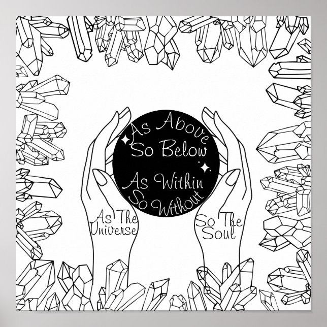 Crystal Ball wie oben so unten Poster (Vorne)