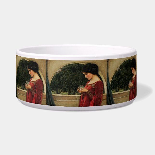 Crystal Ball Woman Wasserhausmalerei Napf (Vorderseite)