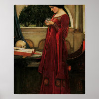 Crystal Ball Woman Wasserhausmalerei