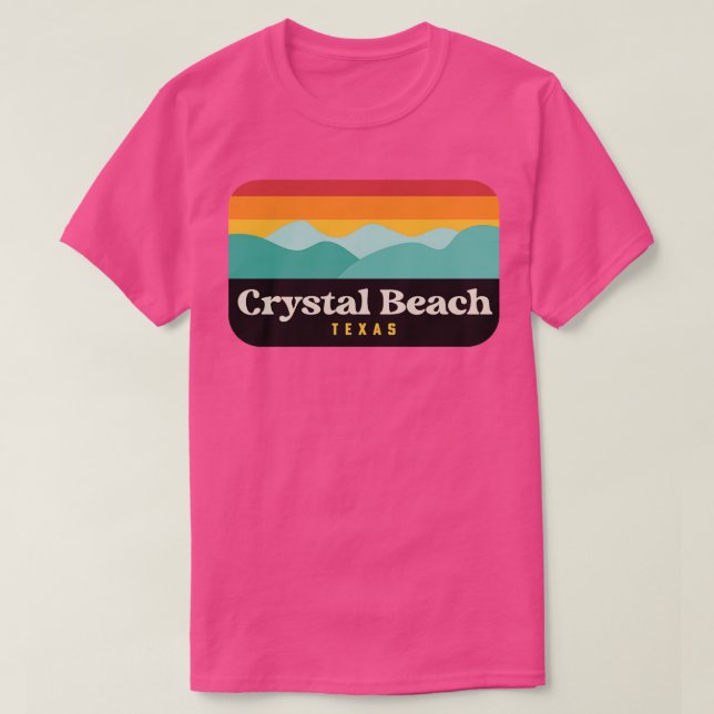 Crystal Beach Texas Bolivar Halbinsel Fischerei T-Shirt (Design vorne)