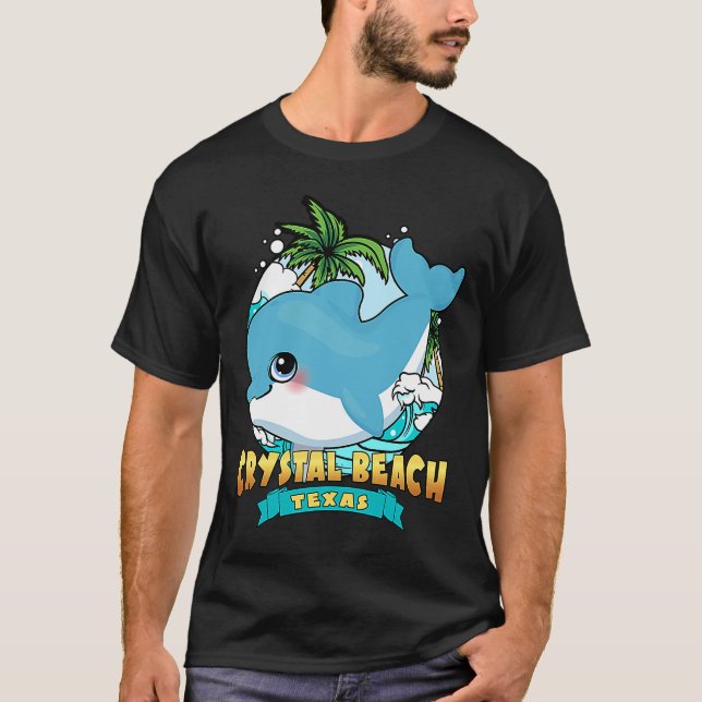 CRYSTAL BEACH TEXAS Niedlich Baby Dolphin Beach So T-Shirt (Vorderseite)