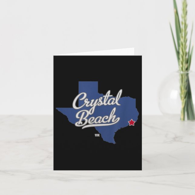 Crystal Beach Texas Tx Karte (Vorderseite)