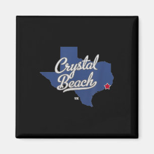 Crystal Beach Texas Tx Karte Magnet
