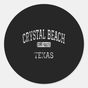 Crystal Beach Texas Tx Vintage Runder Aufkleber