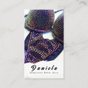 Crystal Bikini Fitness Wettbewerb Anzüge Frauen Visitenkarte