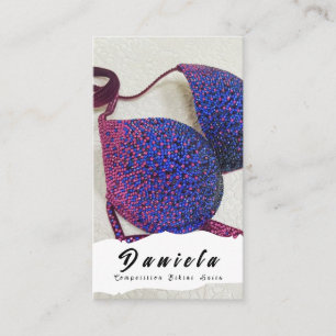 Crystal Bikini Fitness Wettbewerb Anzüge Frauen Visitenkarte