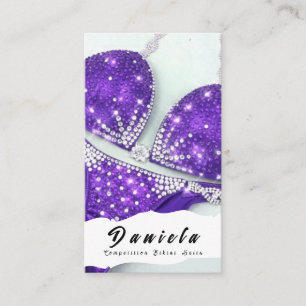 Crystal Bikini Fitness Wettbewerb Anzüge Frauen Visitenkarte