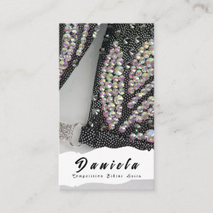 Crystal Bikini Fitness Wettbewerb Anzüge Frauen Visitenkarte