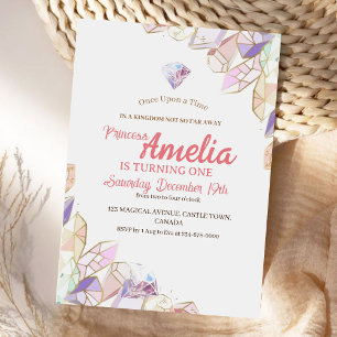 Crystal Birthday Party Erster Geburtstag Einladung