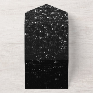 Crystal Black Bling Strass All In One Einladung