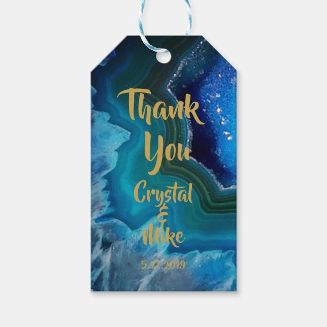 Crystal Blue Geschenkanhänger (Vorderseite)