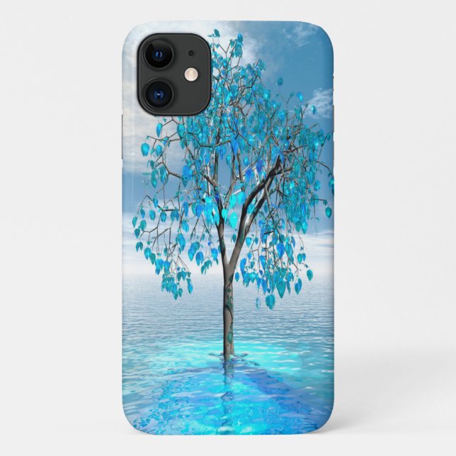 Crystal Blue Tree Case-Mate iPhone Hülle (Rückseite)