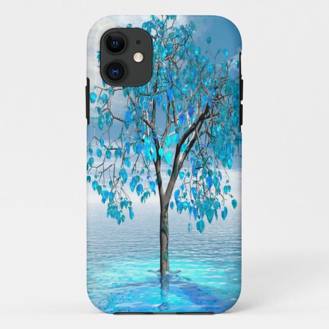 Crystal Blue Tree Case-Mate iPhone Hülle (Rückseite)