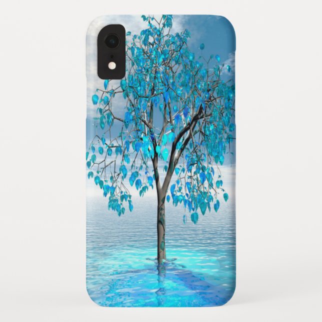 Crystal Blue Tree Case-Mate iPhone Hülle (Rückseite)