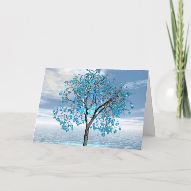 Crystal Blue Tree Karte (Vorderseite)