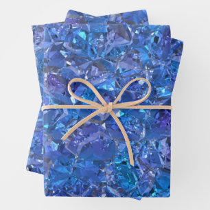 Crystal Blue und Lila Geschenkpapier Set