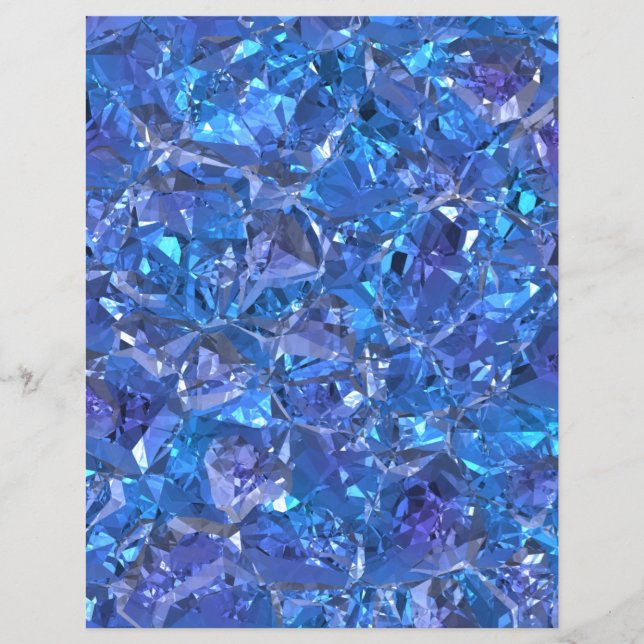 Crystal Blue und Lila Scrapbook Paper (Vorderseite)