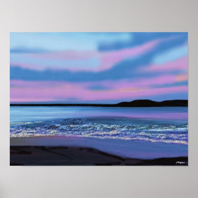 Crystal Blue Water Print Poster (Vorne)