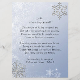 Crystal Blue Winter Snowflake Hochzeitsszenario