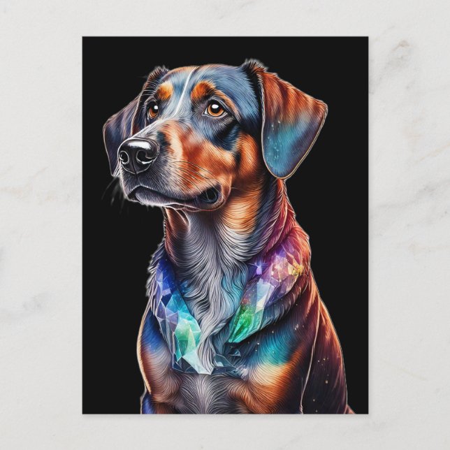 Crystal Brown Dog Postkarte (Vorderseite)
