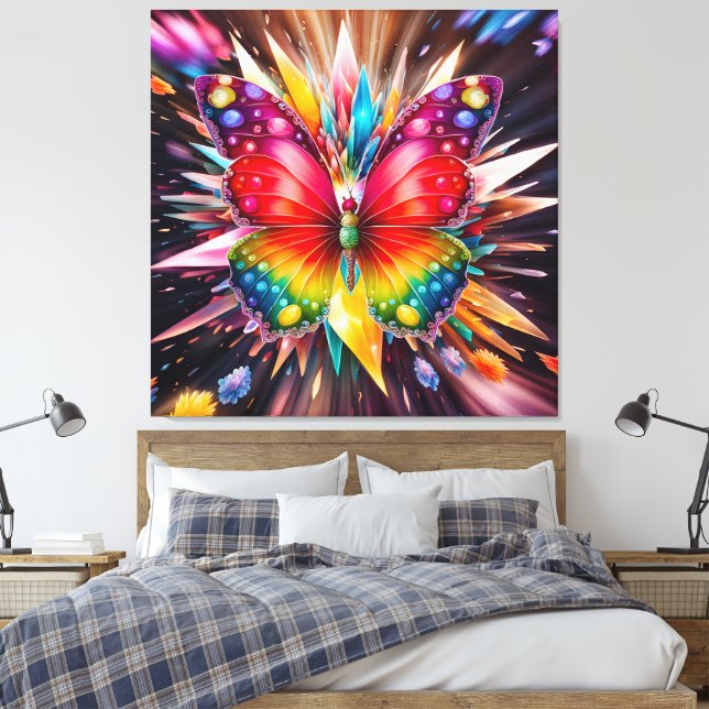 Crystal Butterfly Leinwanddruck (Insitu (Schlafzimmer))