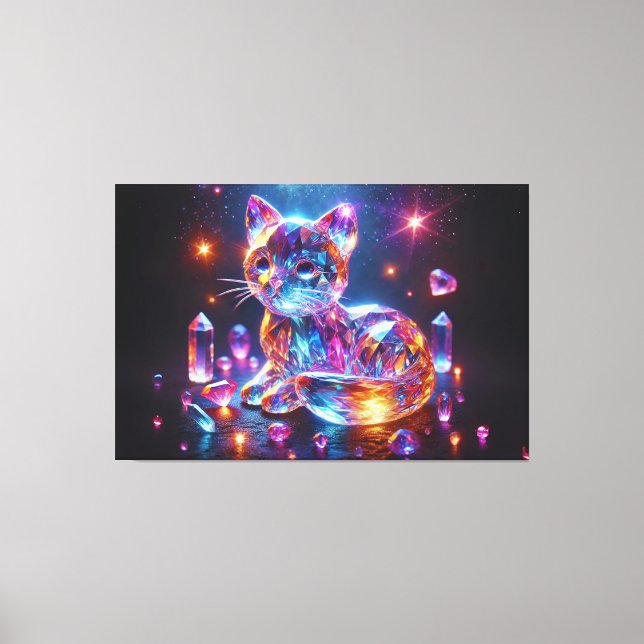 Crystal Cat Leinwanddruck (Vorderseite)