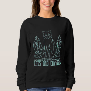 Crystal Cat Pastel Goth Sweatshirt