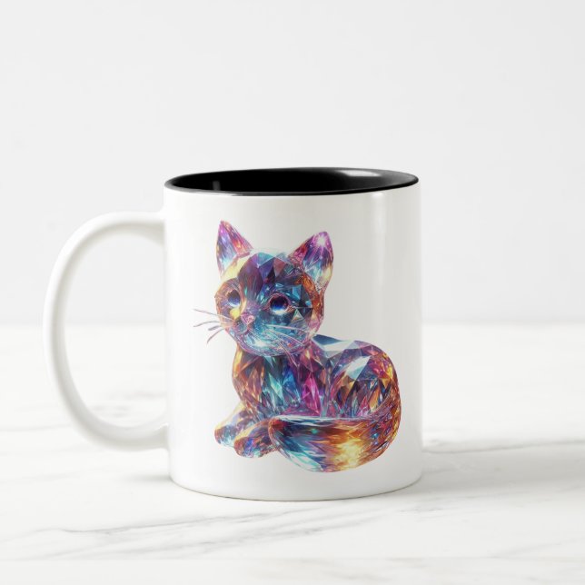 Crystal Cat Zweifarbige Tasse (Links)