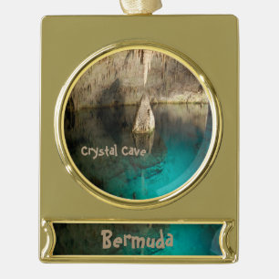 Crystal Cave, Bermuda Banner-Ornament Gold