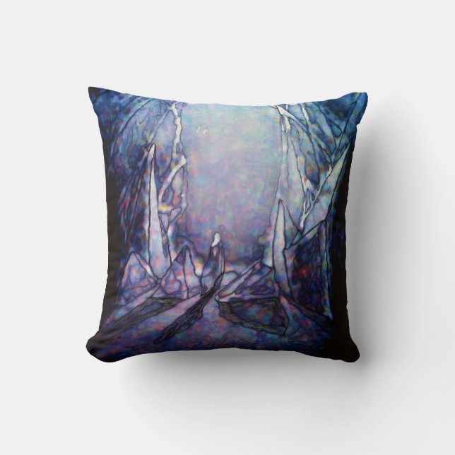 Crystal Cave von Alexandra Cook Kissen (Vorderseite)
