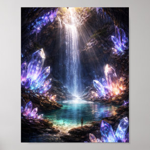 Crystal Cave Wasserfall Poster