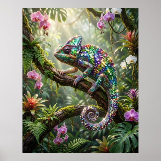 Crystal Chameleon Jungle Glow Poster (Vorne)