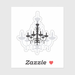 Crystal Chandelier Black Gothic und Shadow Aufkleber