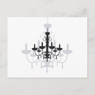 Crystal Chandelier Black Gothic und Shadow Postkarte