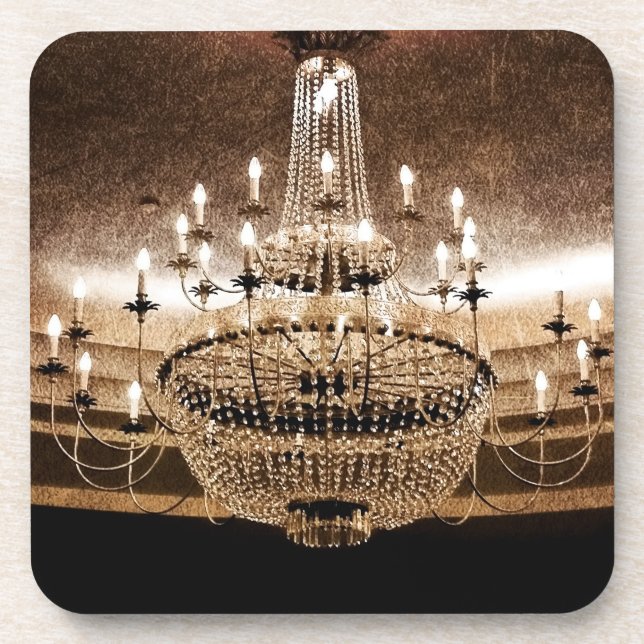 Crystal Chandelier Dazzle Glitz Glam Drink Unterse Getränkeuntersetzer (Vorderseite)