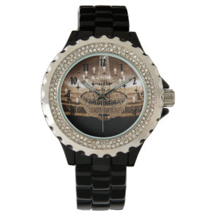 Crystal Chandelier Dazzle Glitz Glam Glamour Watch Armbanduhr