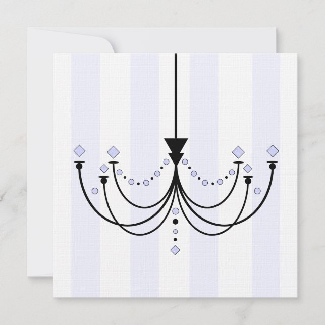 Crystal Chandelier Party Einladung (Vorderseite)