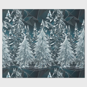 Crystal Christmas Tree Wrapping Paper Geschenkpapier