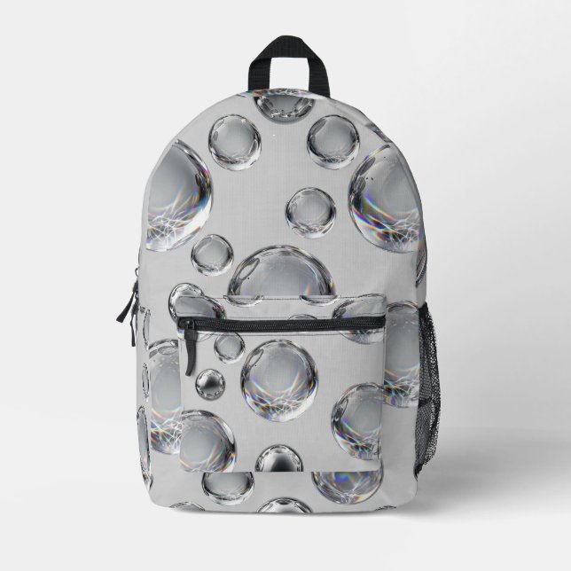 Crystal Chrome Orbs Backpack Bedruckter Rucksack (Vorderseite)