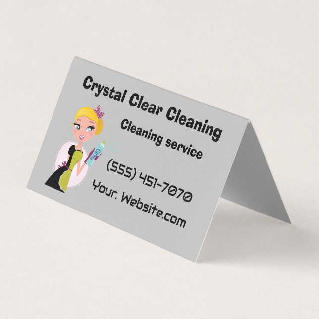 Crystal clear cleaning  visitenkarten (Vorderseite)