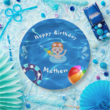 Crystal Clear Happy Birthday Pool Party